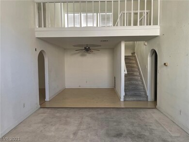 Family Room looking up to loft.