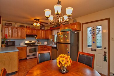 View of the dining area that opens to the kitchen.