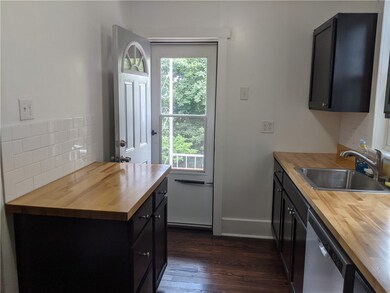 Access to back porch and yard via kitchen