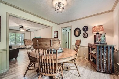The formal dining room is generously sized.