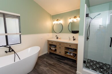 Remodeled master bath.