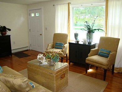 Living Room. Hardwood Floors, Large picture window