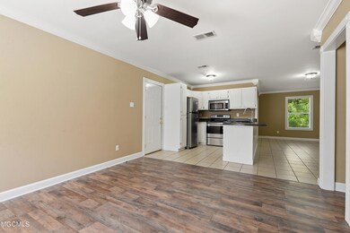 Living looking into kitchen dining