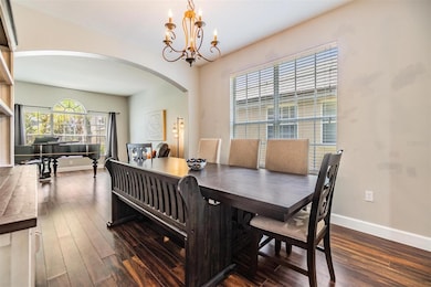 Separate dining room adjoins living room for effortless entertaining