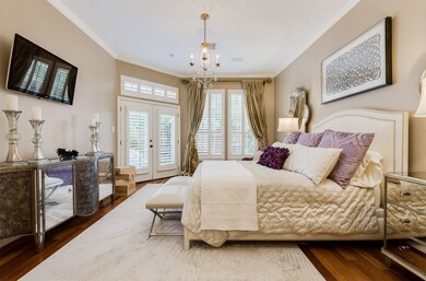 The master bedroom is truly a retreat with french doors accessing the backyard and a impressive master bath.