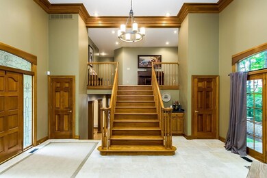 Front Entry with new travertine floors