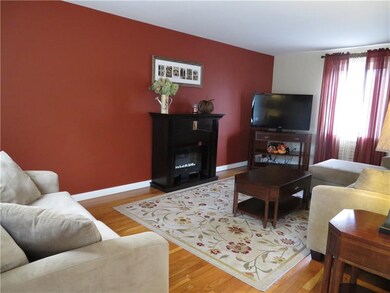 Large living room with beautiful hardwood floors a