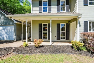 Covered front porch entry.