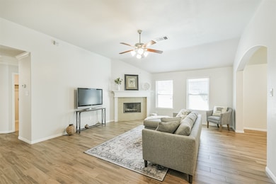 Wood-look tile throughout the living spaces is beautiful and durable.