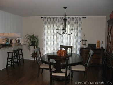 Dining area open to kitchen