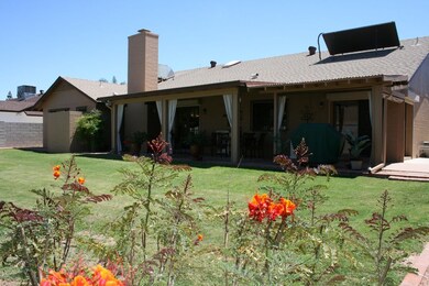 Large Covered Patio and Grass Area