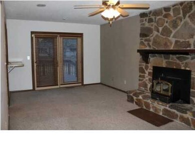 Living room with french doors to the deck