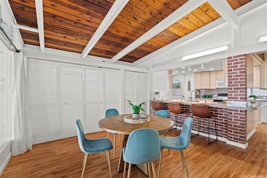Alternate dining room area off of the kitchen with