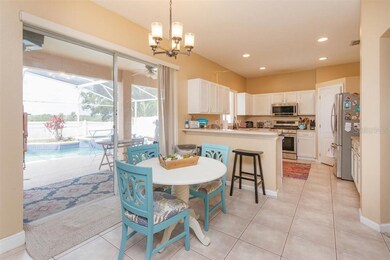 Bright breakfast nook with pocket-sliding doors an