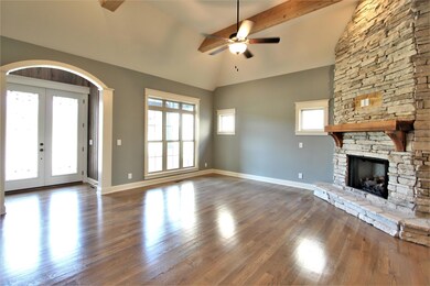 Great Room With Solid Oak Hardwood Flooring