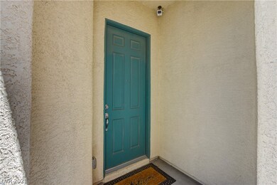 Private front door set back from the street