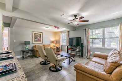 Huge living room with plenty of light