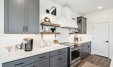 Kitchen with matte black accents
