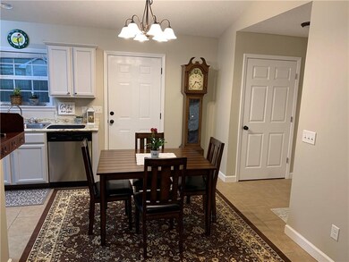 The dining area