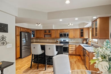 Kitchen with plenty of storage and working space.