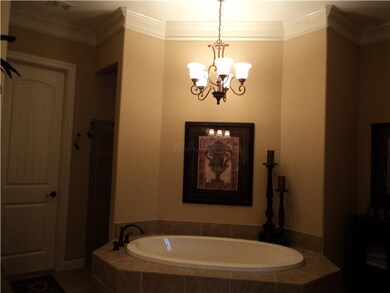 5 1/2 foot tub, walk-down shower, all tile, crown 