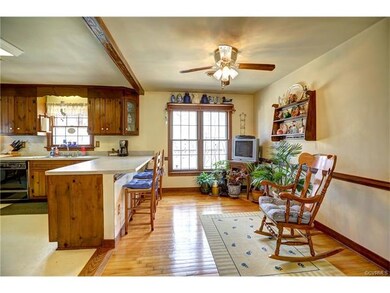 Fantastic, large eat in kitchen with hardwood floo