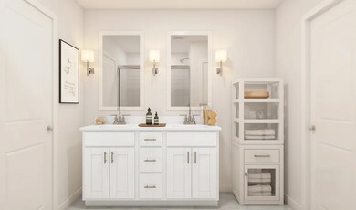 Primary bath with dual sinks