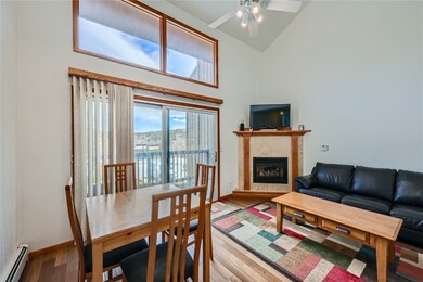 Sunny living room with soaring ceilings