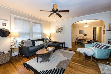 Large double windows in living room