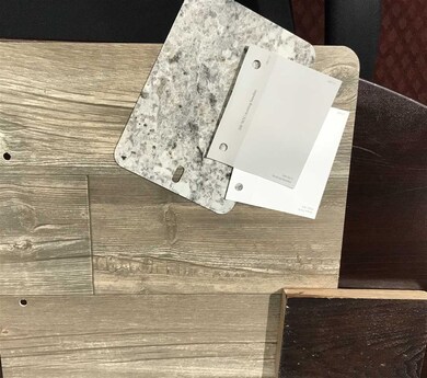 sheet vinyl, countertop, trim and wall color