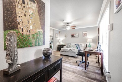 Entry to the right into the flex room / dining room.