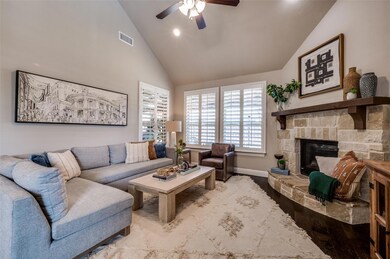 Spacious living room showcasing soaring ceilings, 