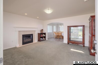 Living room with fireplace