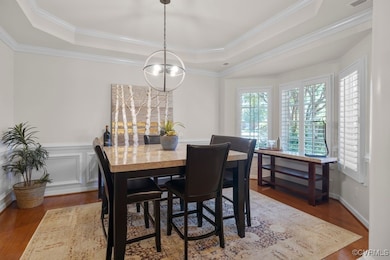 Formal dining with new paint, lighting, and hardwo