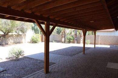 Backyard and covered patio
