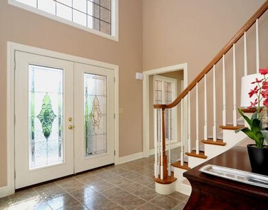 Entry/Foyer. The two story entry has a turned stai