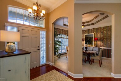 FRONT ENTRY FOYER & VIEW OF DINING ROOM