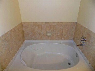 Soaking tub in the master bathroom