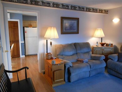 Living room into kitchen