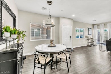 Dining room featuring a chandelier, wood finished