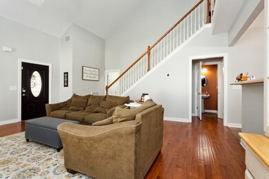 Enter the front door into an airy, open floor plan.