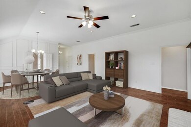Beautiful hardwoods adorn the main living space an