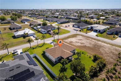 Aerial perspective of suburban area