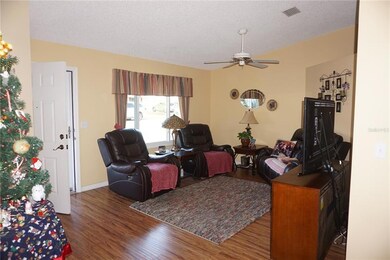 Living room with high ceilings
