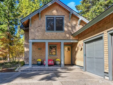 Cedar shake exterior provides rustic appeal.