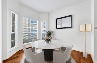 Dinning area, virtually staged.