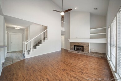 Large Great Room features shelves and extended man