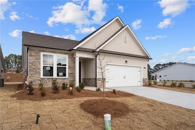 Craftsman-style house with a garage