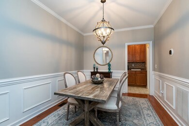 Lovely dining room with hardwoods