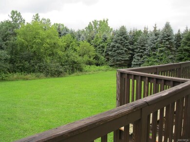 Overlook your own park from the deck.